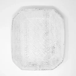 Dentelle Rectangular Raw Clay Plate