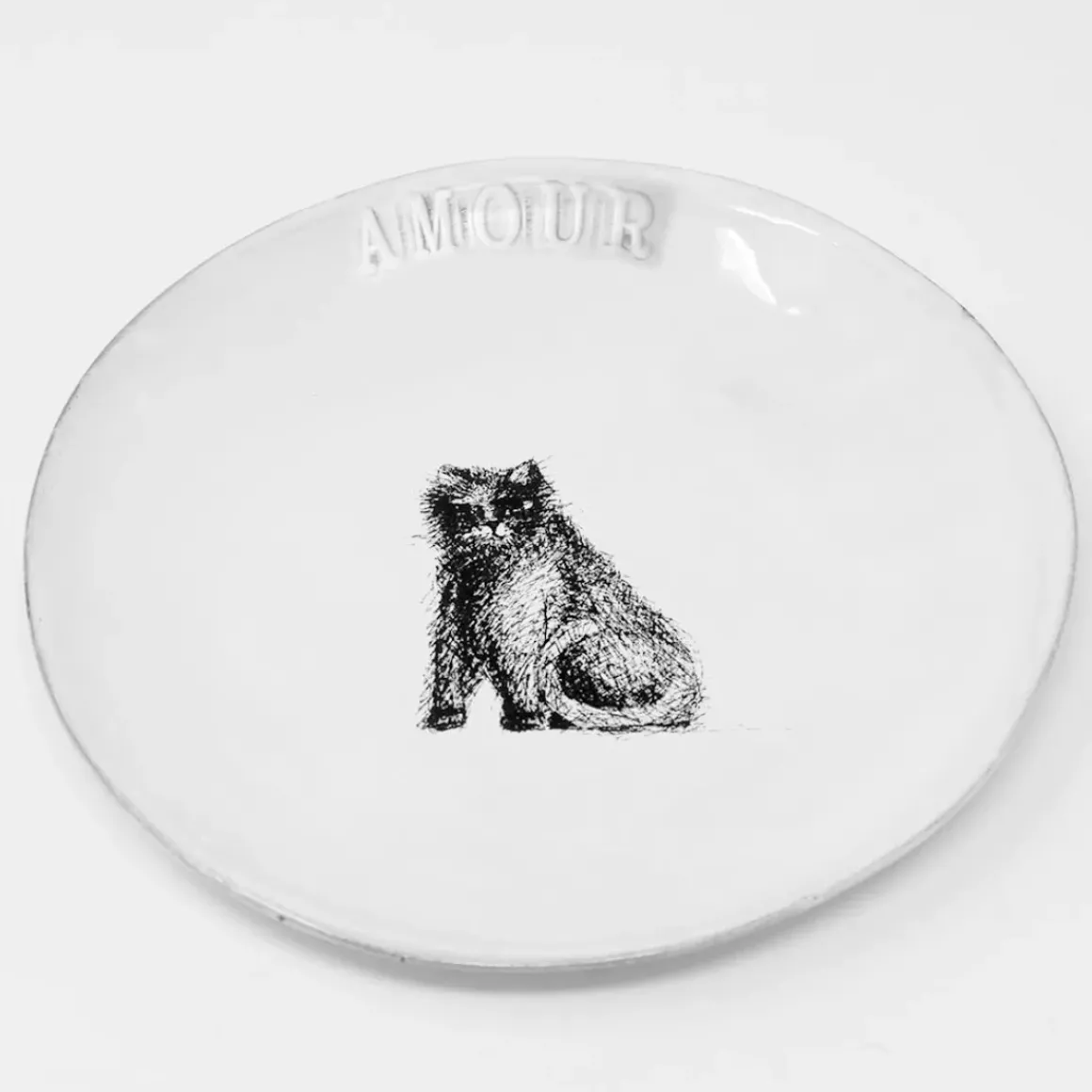 Gribouille Cat Plate