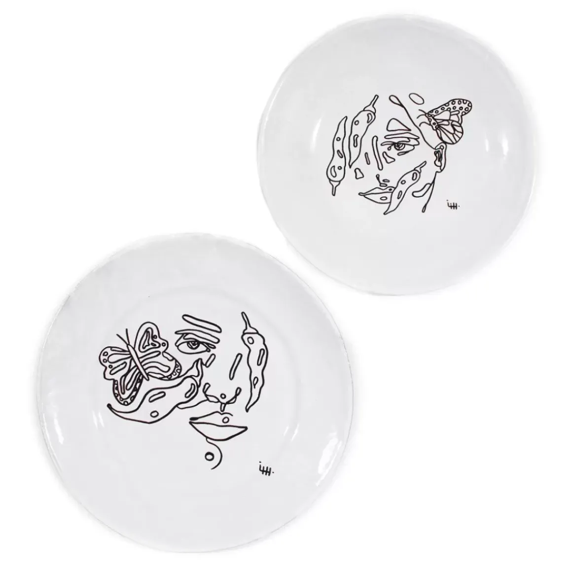 Piment Et Papillon Plate